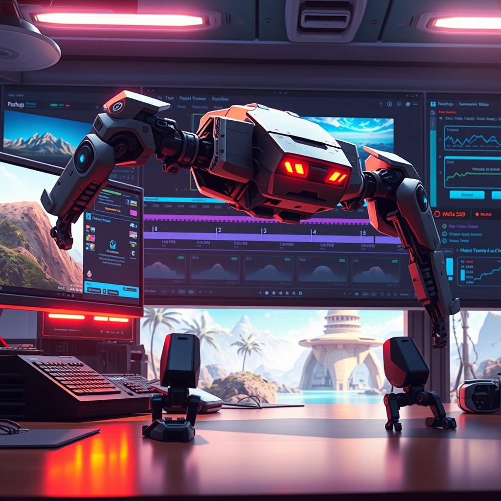 Creator tools interface beside Star Wars-themed game assets