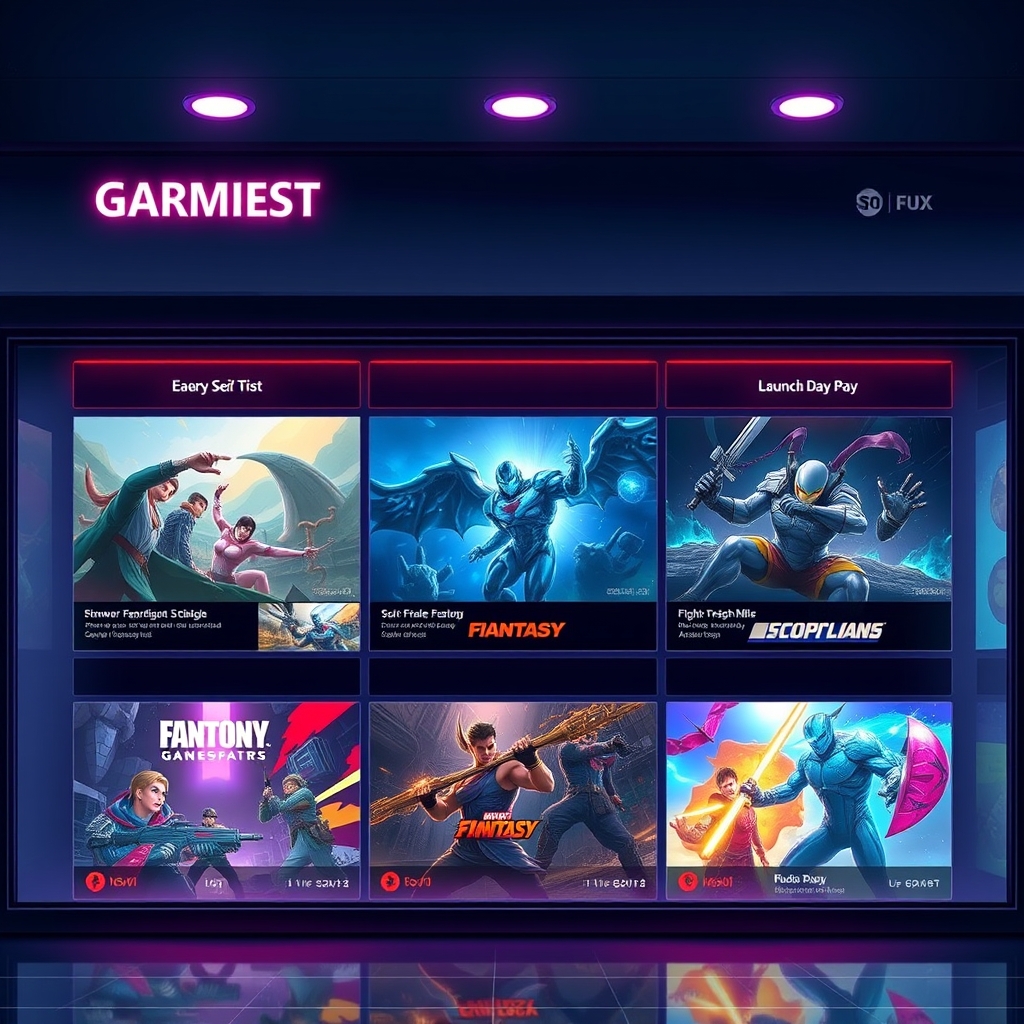 Digital storefront showing a stack of upcoming PC games