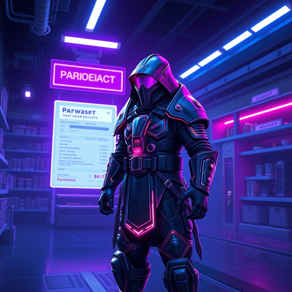 Sci-fi warrior outfit reward tied to a game store purchase